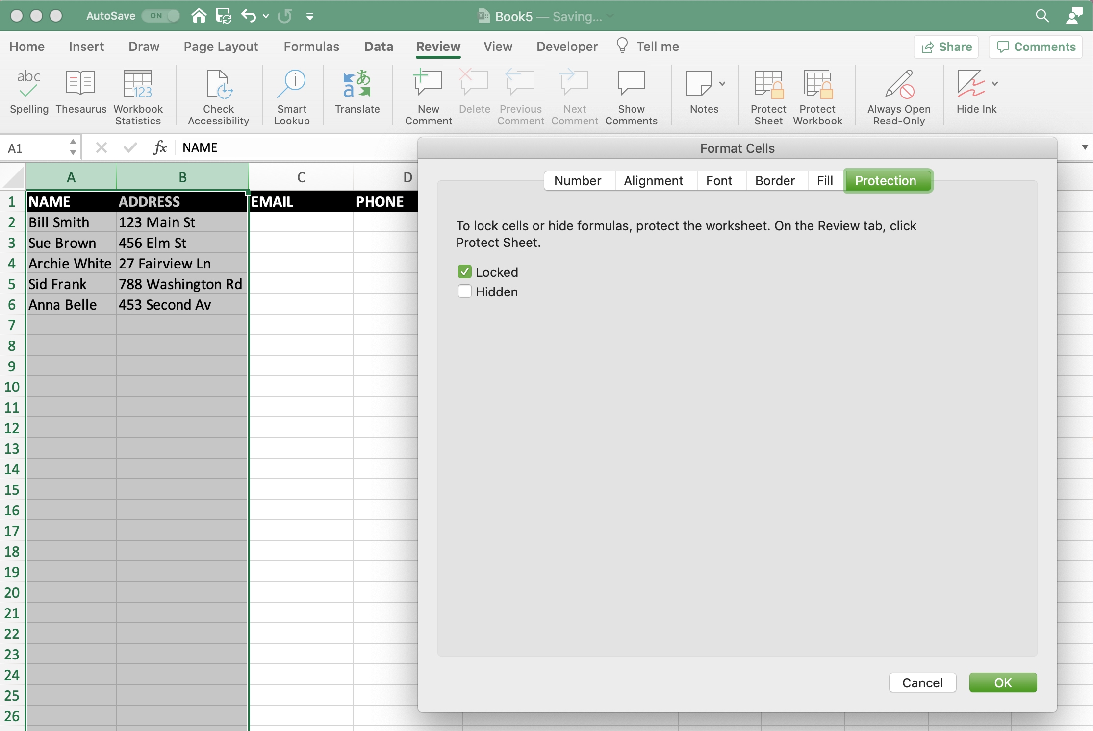 change boarder lines to white in excel for mac 2011